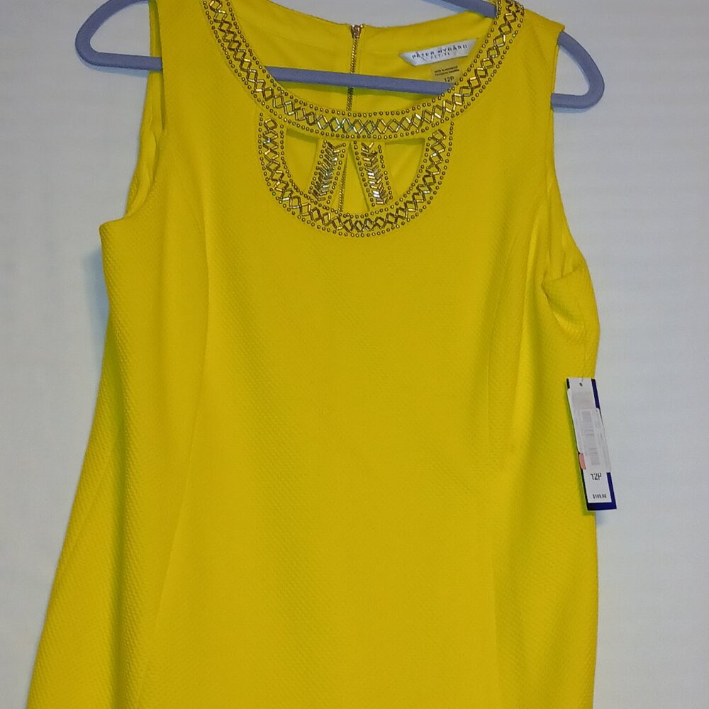 Yellow cocktail dress by PETER NYGARD SIZES PETITE 12